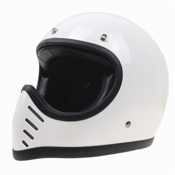 

motorcycle helmets retro bike helmet dot approved cafe racer 3 pin buckle dd ring frp shell