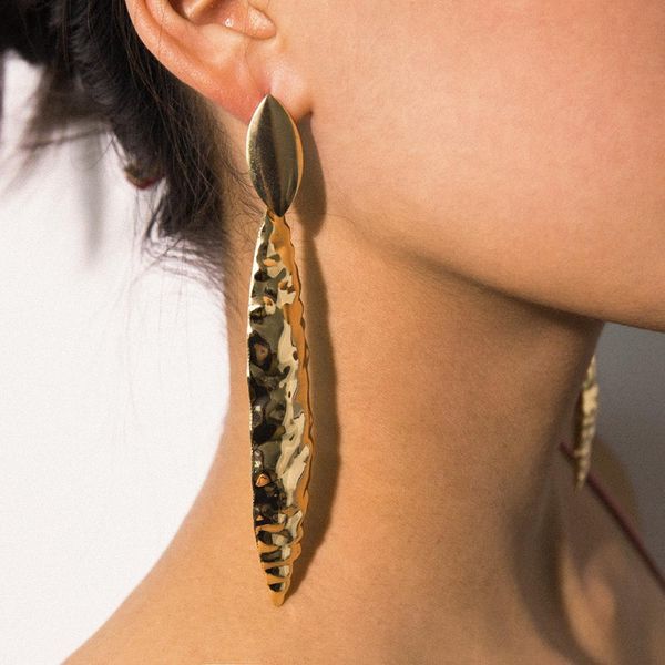 

fashion statement metal dangle earrings for women trendy punk charm long earrings vintage gift party jewelry h0194, Silver