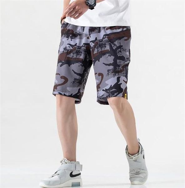 

длина грузовой брюки камуфляж casual male одежда летняя mens 2020 роскошная шорты мода сыпучие колено, White;black