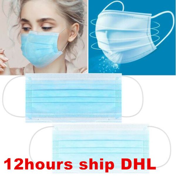 

dhl 3 layer non-woven dust mask thickened disposable mouth mask features as kf94 ffp2