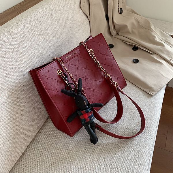 

2020 новое поступление женская сумка текстурированный ромб цепи сумка мода вышивка плечо квадратный слинг