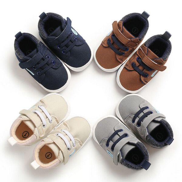 

0-18m baby shoes boy girl shoes newborn solid soft soles leather crib soft sole shoe sneaker, Black