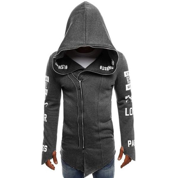 

zogaa brand men hoodies zipper sweatshirts regular hooded coat men casual cotton outerwear fashions hoodie man clothes 2018, Black