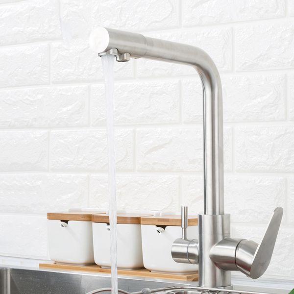 2020 Brushed Nickel 360 Degree Rotation Kitchen Faucet Stainless
