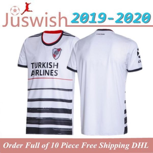 

new 2019 2020 river plate second away white soccer jersey 19 20 riverbed river plate home soccer shirt 2020 customized football uniform sale, Black;yellow
