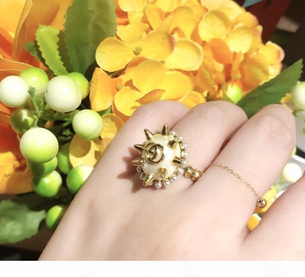 

последнего стили pearl nail ring высокого качество латунь материал кольцо для женщины личности моды ретро кольца ювелирных изделий поставки, Silver
