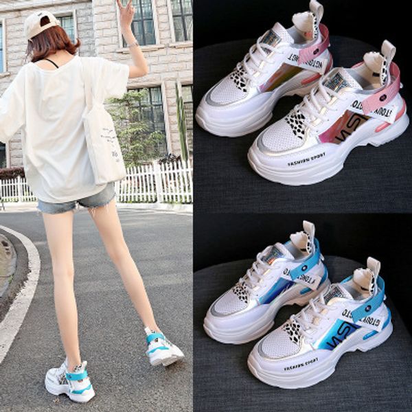 

isoojog 2019 spring new fashion women's casual shoes comfortable platform shoes women's sports sports, Black