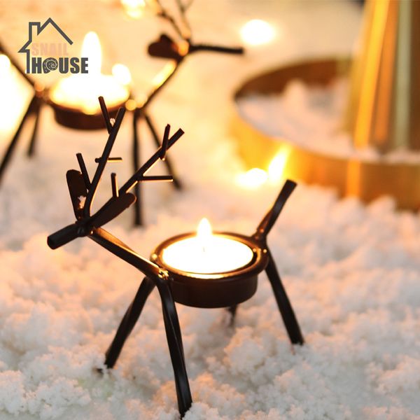 

snailhouse new christmas candle holder creative european deer candlestick iron candlestick christmas decorations christmas gifts
