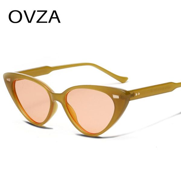 

ovza cat eye солнцезащитные очки женщины бренд разработан 2019 новый ретро старинные солнцезащитные очки cat eyeglasses женский высокое каче, White;black