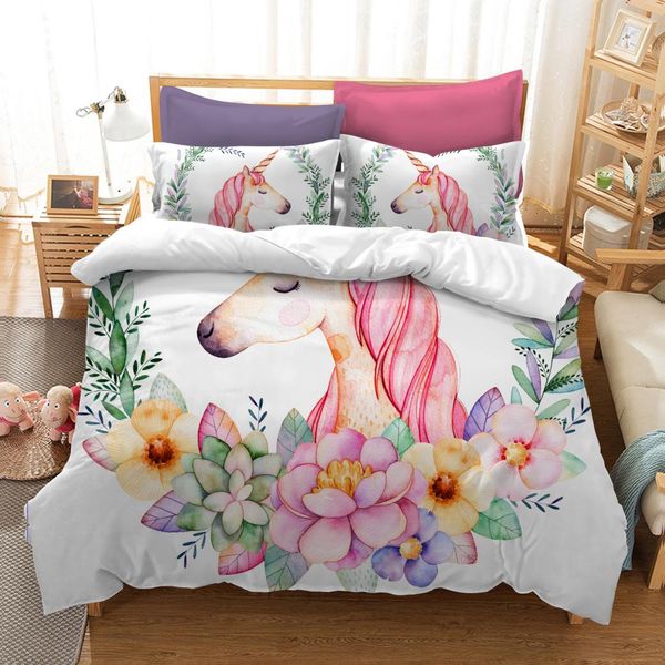 

bedding set duvet cover unicorn 3d printed home