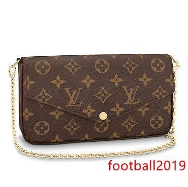 

m61276 pochette felicie old flower real caviar lambskin chain flap bag long chain wallets key card holders purse clutches evening