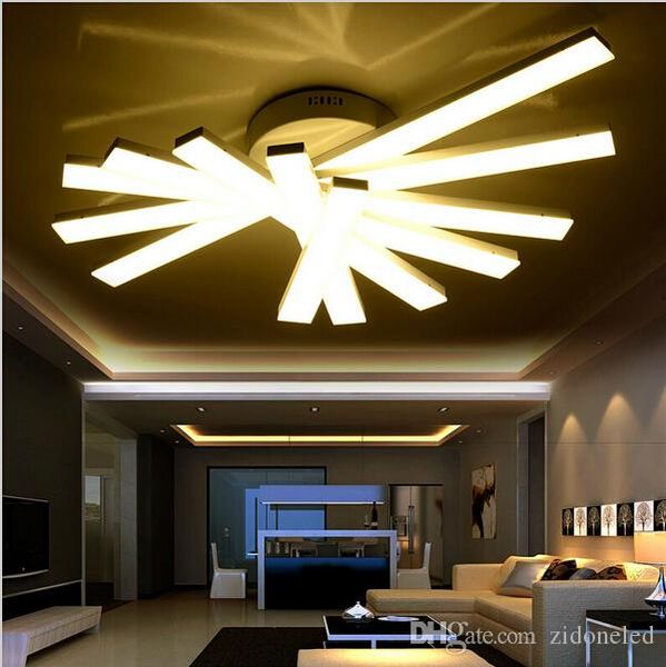 

modern minimalist led ceiling lights acrylic ceiling fan for living room bedroom 4/5/6 heads lighting fixtures