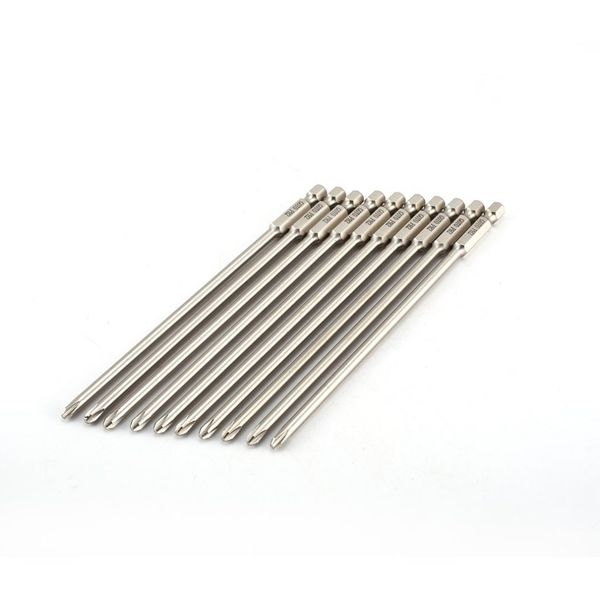 

ph1/ph2 10 pcs sh1/4 150mm long s2 magnetic cross head electric screwdriver bit screw head household repair tools