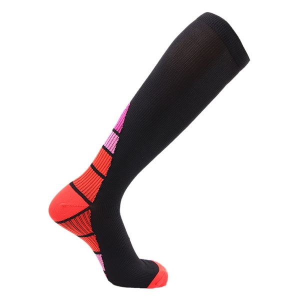 

2019 outdoor sports football fitness running socks compression elastic stockings quick-drying socks, Black
