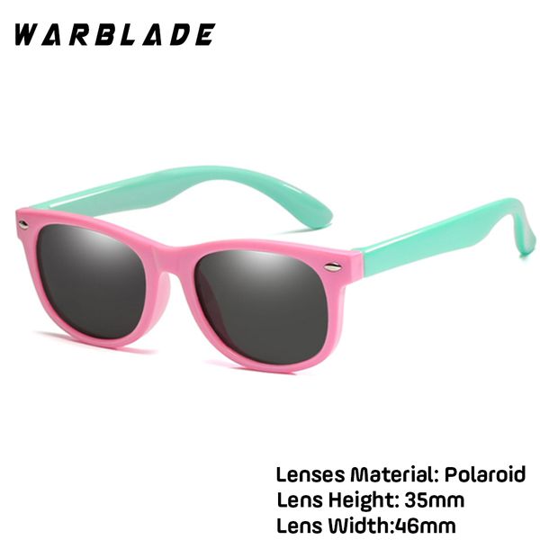 

warblade girls sunglasses tr90 silicone uv400 child baby eyewear kids sun glasses children glasses polarized lenses girls boys, Blue