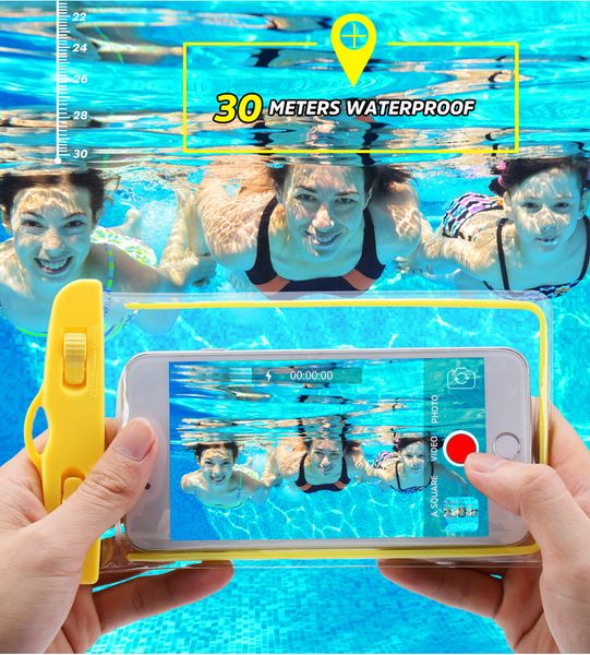 

waterproof smartphone case for phone pouch bag 6.0" underwater luminous phone case for iphone xr huawei xiaomi universal