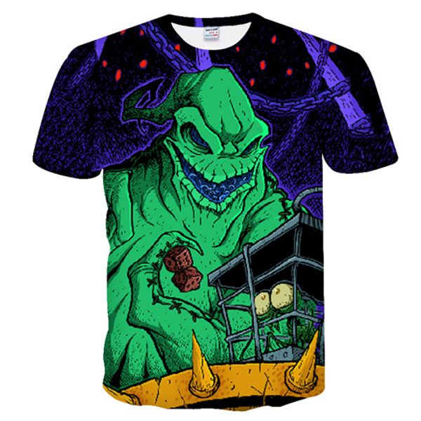 

dressing2020 2019 new t shirt men nightmare christmas jack skull 3d print t shirts summer men harajuku funny tee streetwear hip hop pullover, White;black