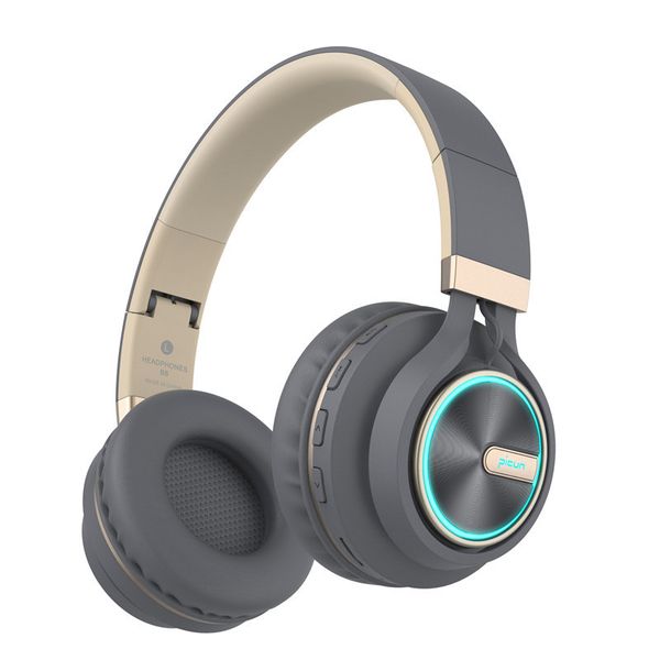 

b6 wireless headphones bluetooth hifi stereo headphone foldable headset led light earphones with hd mic for cellphone tv tablet