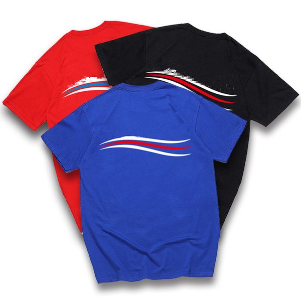 

5 colors mens designer t shirts high street wavy stripes letters printing fashion brand loose short sleeve t-shirt casual clothes s-3xl, White;black