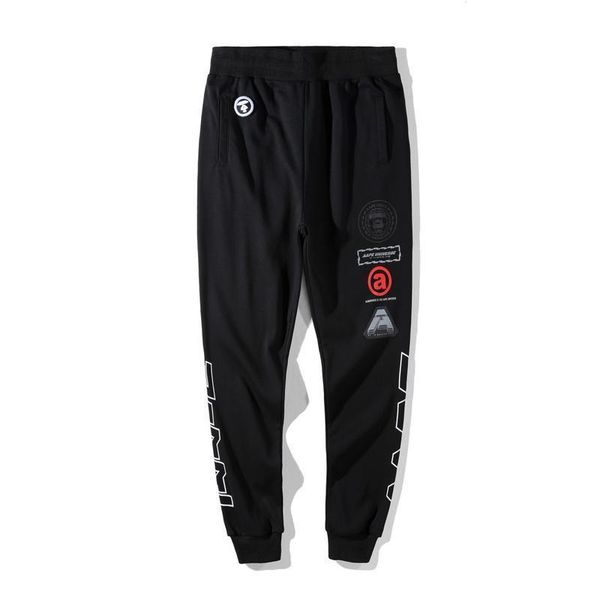 

designer pants mens fashion casual pants aape beam foot trousers mens designs m-2xl, Black