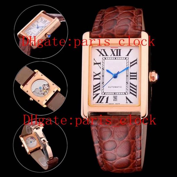 

sfw5200026 new style calfskin strap with black arabic numerals time mark blue steel pointer belt buckle white face 2813 automatic movement, Slivery;brown