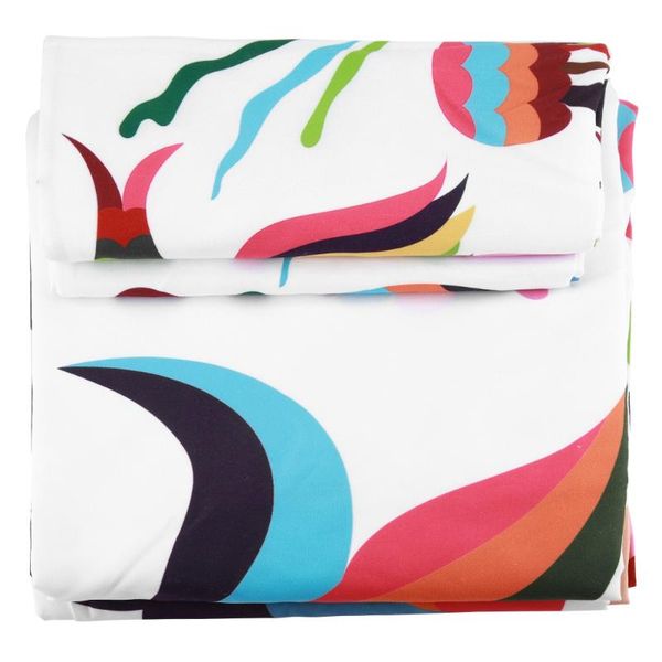 

3pcs twin / queen/king 100% polyester duvet quilt cover & pillowcase printed cartoon bedclothes duvet cover