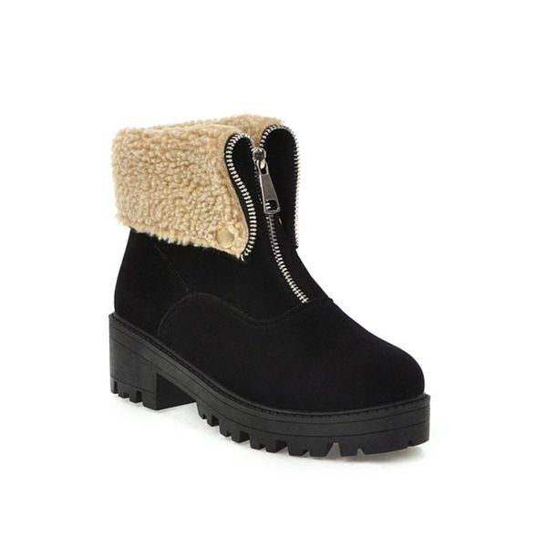 

2019 snow boots women shoes warm platform boots women shoes fashion winter woman, Black