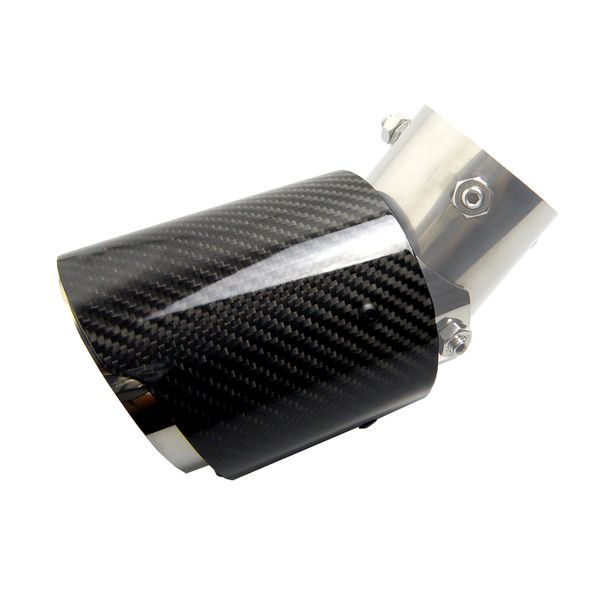 

angle adjustable carbon fiber exhaust tips car exhaust pipe straight edge carbon fiber muffler tip ak logo for car accessories