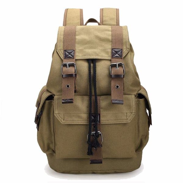 

outdoor sports travel luggage army bag canvas hiking backpack camping tactical rucksack men women students mochila