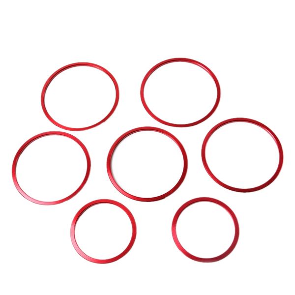 

7pcs red exterior a/c air vent outlet ring cover trim for c class 2015 w205 c180 c200 c250 c300 c400 & glc 2016