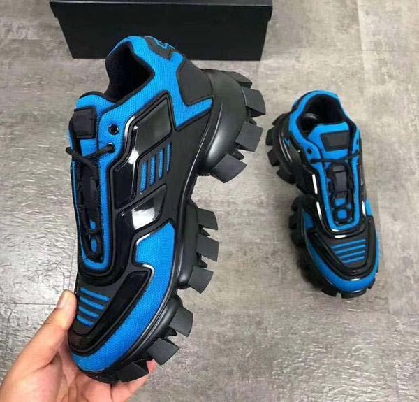 

cloudbust thunder knit sneakers mens luxury designer casual shoes mens classical casual shoes fabric rubber trainers outdoor sneakers, Black