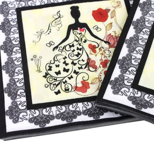 

beauty printed tissue wedding decoration paper napkins for event & wedding party 33cm * 33cm 20pcs / pack / lot table napkin
