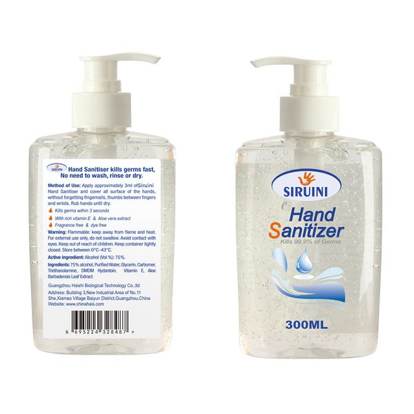 

plenty in stock dhl ship 2020 stock siruini hand sanitizer disposable gel hand sanitizer travel gel disinfection mini sanitizer 30ml - 300ml