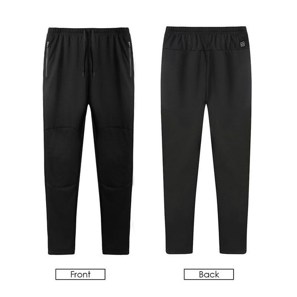 

new usb heating warm trousers for men cotton linters + carbon fiber warm heating pants charging heated ski snowboard pants m, Black;green