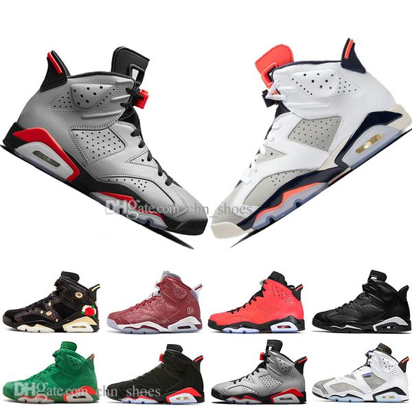 

2019 infrared bred 6 6s mens basketball shoes 3m reflective bugs bunny tinker hatfield black cat flint men sports sneakers designer