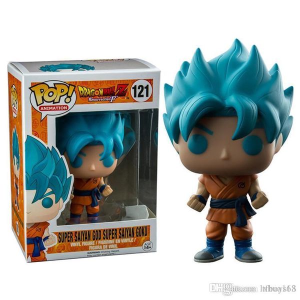 

nice funko pop dragon ball z super saiyan god super goku vinyl action figure with box #121