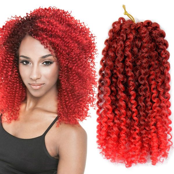 

3 pieces/pack marlybob crochet hair afro kinky curly hair crochet braids curly wave crochet braiding synthetic hair extension, Black