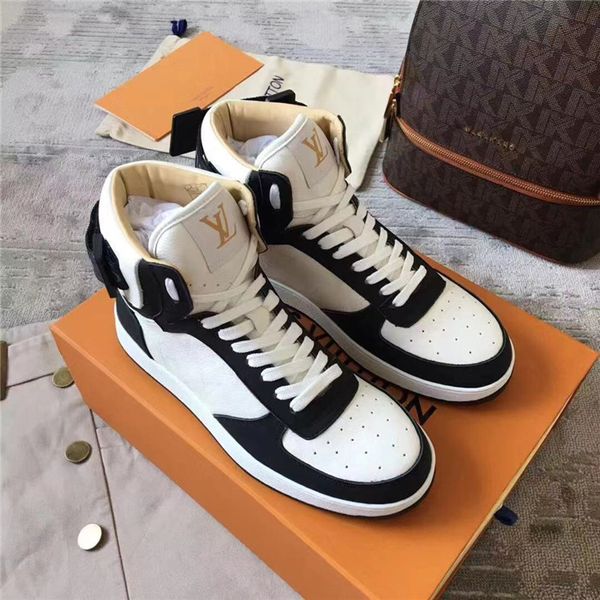 

men's shoes running shoes's color matching thick soles increased luxury shoes wild sports casual boots soft sole shoes a11, Black