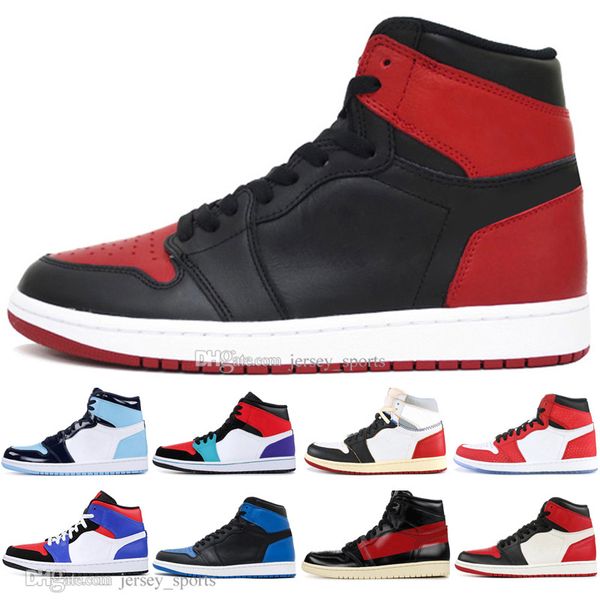 

1 high og banned bred toe spider-man unc 1s 3 mens basketball shoes homage to home chicago royal blue boys men sports designer sneakers