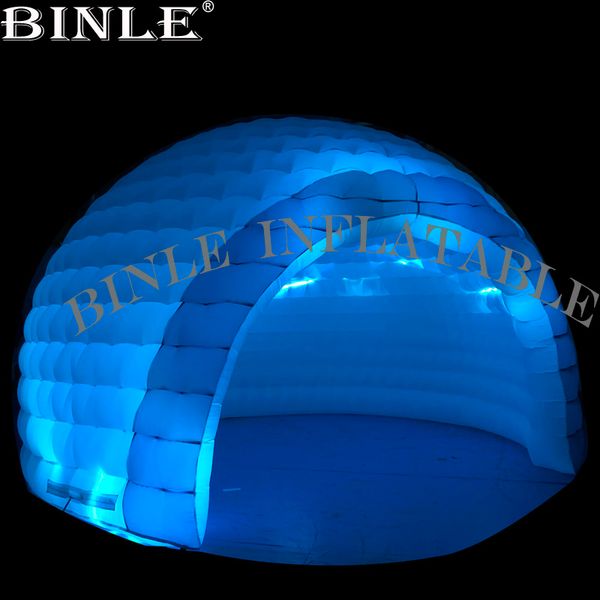 

sale multi-colored led 6-10meters inflatable dome tent with bubble effects event advertising inflatable disco igloo marquee for party