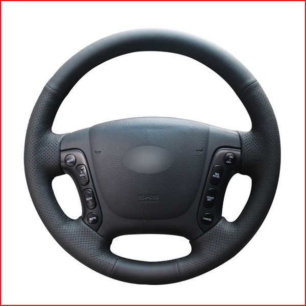 

black pu artificial leather car steering wheel cover for hyundai santa fe 2007 2008 2009 2010 2011 2012 hyundai santa fe
