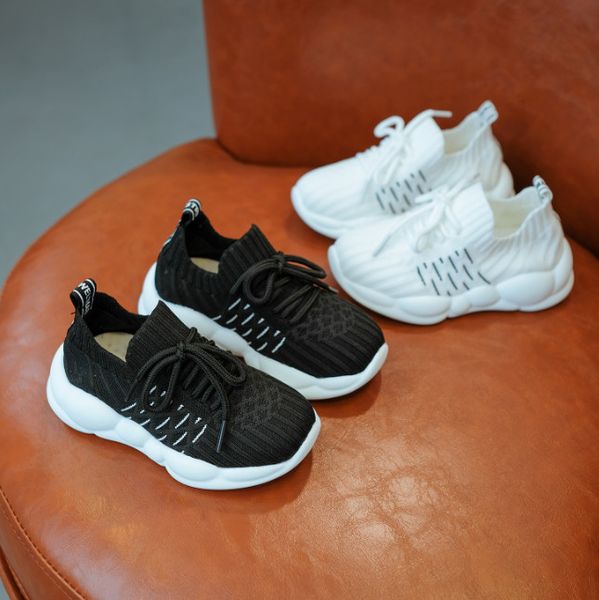 Kids Sneakers Lace Up Mesh Running Breathable Sport Shoes Tennis Boys Girls 2-6Y
