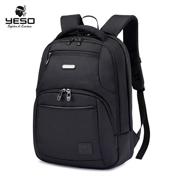 

yeso new black lapbackpack large capacity men's backpacks multifunction oxford casual backpack bag air cushion belt rucksack