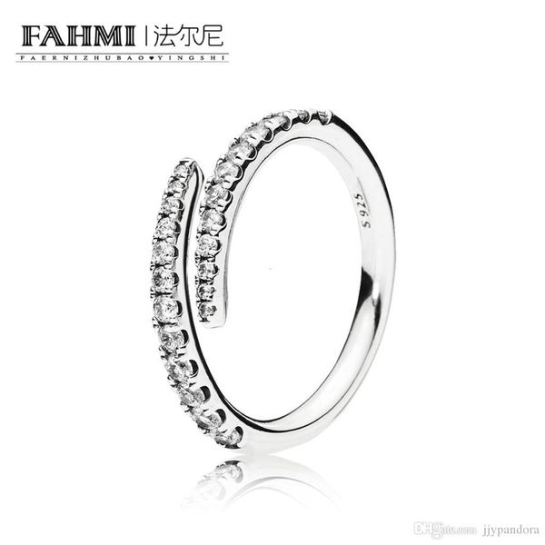 

hywo 100% 925 sterling silver 1:1 original authentic charm 196353cz temperament fashion glamour retro ring wedding women jewelry, Slivery;golden