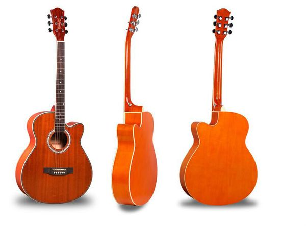 

beautiful 40 inch acoustic guitar sapele panel nanyang wood side panel color strip side corner acoustic guitar beginner practice piano