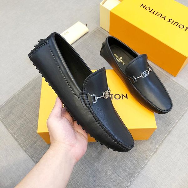 

new style luxury men's business formal wear leather shoes design brand classic retro pattern office casual are suitable lguye, Black