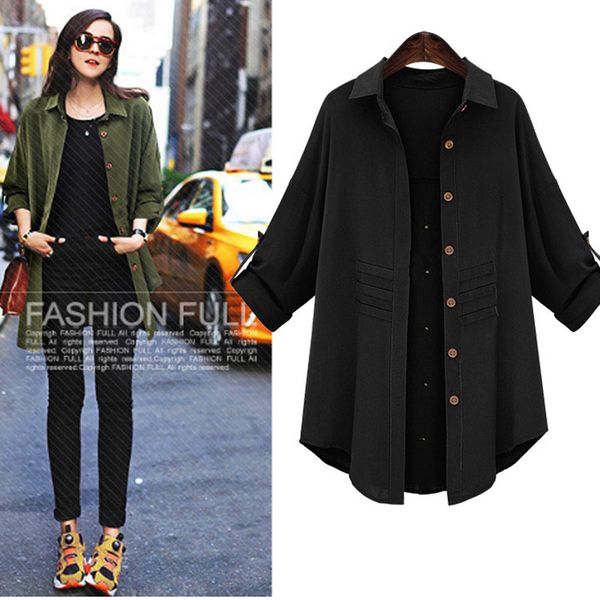 

oversize ladies cardigans long sleeve windproof women's clothing 2019 fashionable streetwear short coat, Tan;black