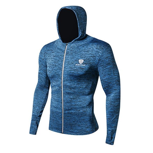 

men basketball zip up sports hooded long sleeve elastic quick drying breathable comfortable jogging workout fitness gym jacket