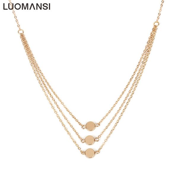 

luomansi europe and america alloy multi-layer women necklace new live streaming statement necklace jewelry accessories, Silver