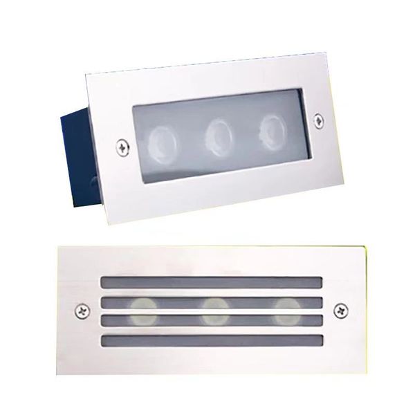 Outdoor LED embutida Lâmpadas de parede 3W Quente Branco Frio Led Night Light Led Passo recesso luz Piso Luz impermeável